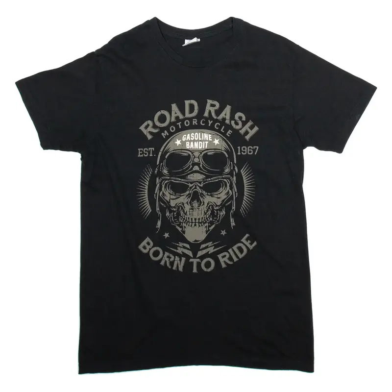 B&C Mens Biker T-Shirt Black M