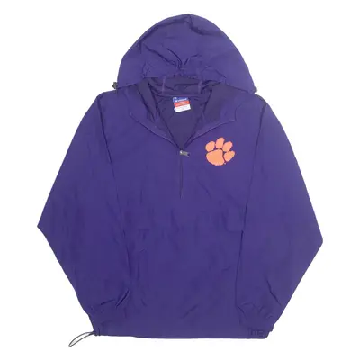CHAMPION Womens Pullover Jacket Purple Hooded S