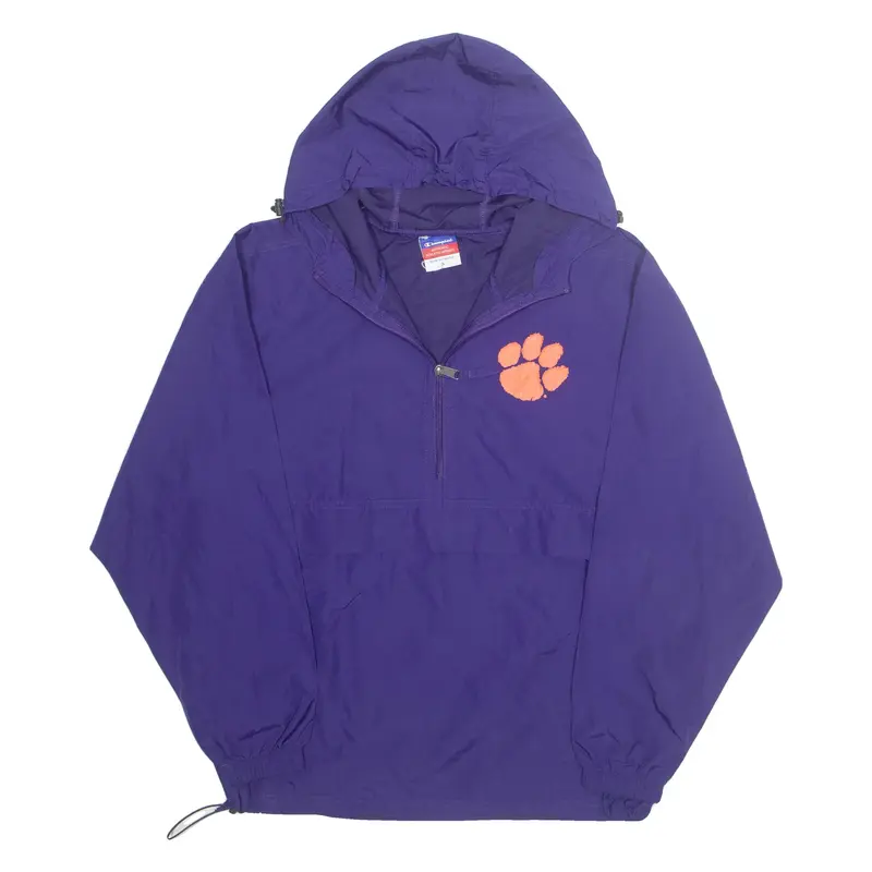 CHAMPION Womens Pullover Jacket Purple Hooded S