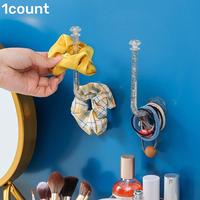 L-shaped Wall Mounted Hook, 1 Count Punch-free Adhesive Hook for Rubber Band, Hair Hoop & Jewelry, Storage Organizer, Home Or...
