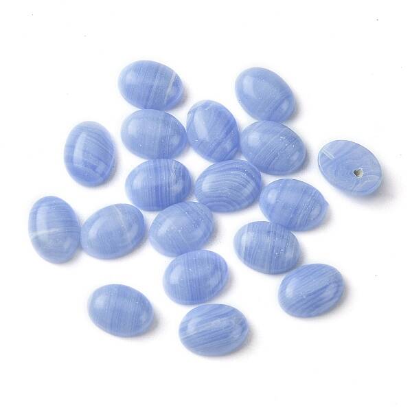 Synthetic Blue Lace Agate Cabochons