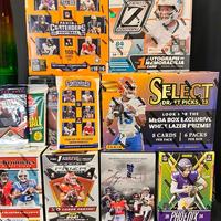 Football Boxes and Packs for Building Your Collection - Sports Packs with Various Cards and Collectibles - PYT Break Megas Bl...