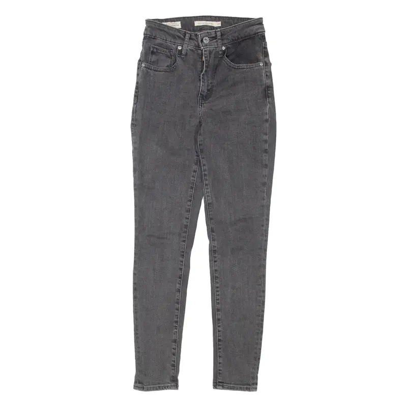 LEVI'S 721 High Rise Womens Jeans Grey Regular Skinny W24 L27