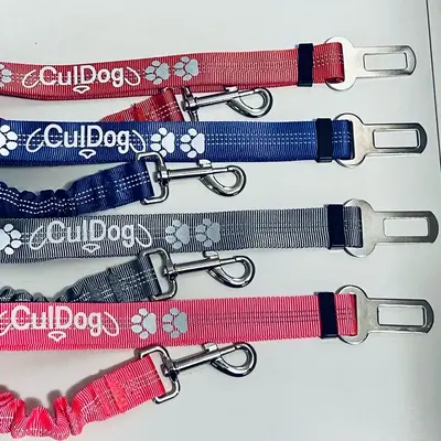 Personalized Pet Seatbelt by CulDog dog car seat belt Adjustable Harnesses Leash