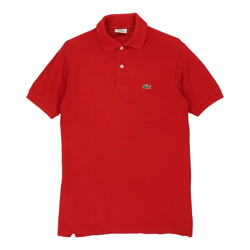 Lacoste Polo Shirt - Small Red Cotton