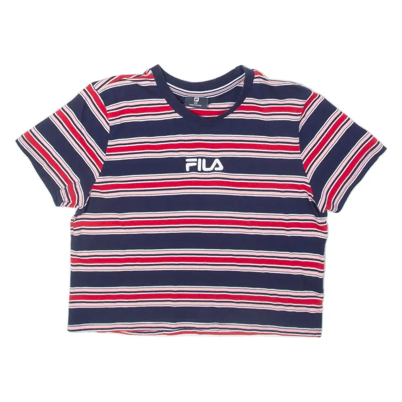 FILA Cropped Womens T-Shirt Blue XS