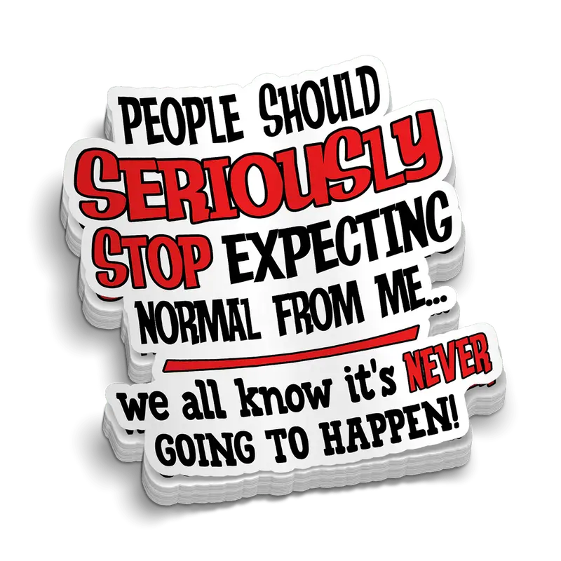 Expecting Normal Hard Hat Decal