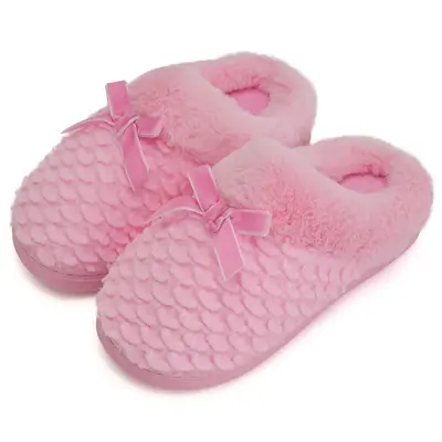 WateLves Girls Slippers Kids Slip On Winter House Shoes Anti-Slip Soft Coral Fleece Slipper for Indoor & Outdoor TikTokShopfa...