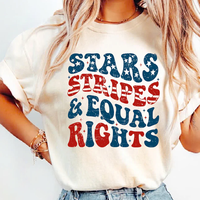 Stars Stripes And Equal Rights Shirt, Retro 4th Of July Tee, Liberal American Tee, Patriotic Women Gift,Feminist American Tee