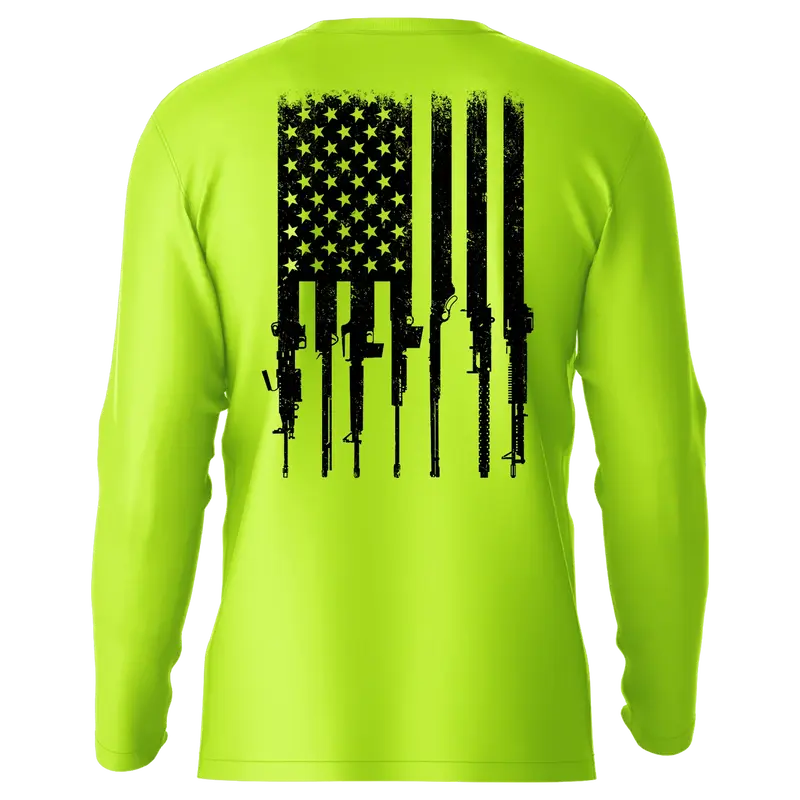 Rifle Flag - Hi-Visibility UPF 50 Long Sleeve Sun Shirt