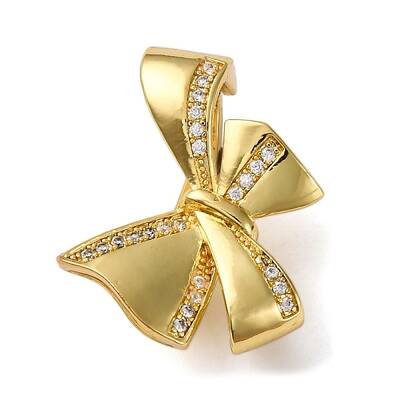 Brass Micro Pave Cubic Zirconia Pendant Bails