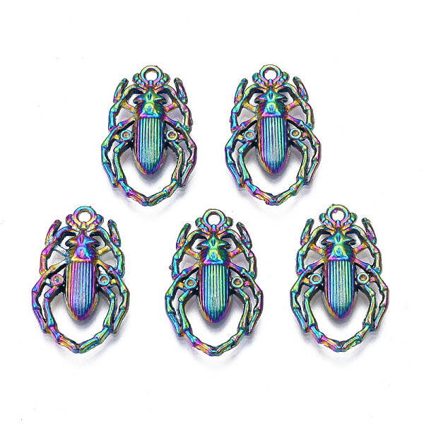 Rainbow Color Alloy Pendant Rhinestone Settings