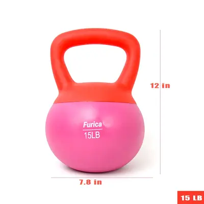 Soft Kettlebell with handle for weightlifting conditioning strength and core training, Weightlifiting Kettlebell fo Home Gym ...