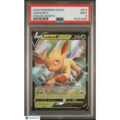 PSA 2023 Pokémon TCG Leafeon V #013 Full Art 9