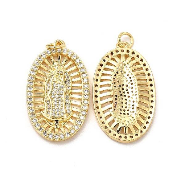 Brass Micro Pave Cubic Zirconia Pendants