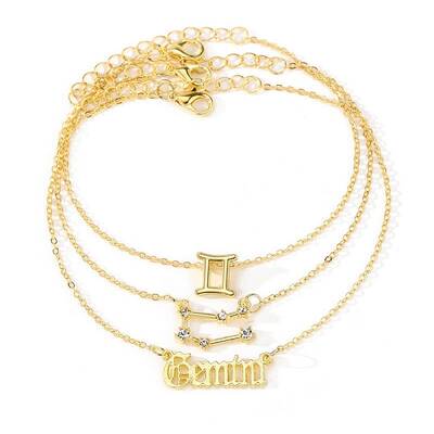 3Pcs Alloy Rhinestones Anklets