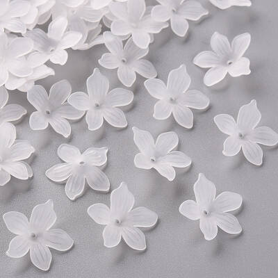Frosted Acrylic Bead Caps