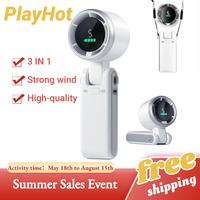 PLAYHOT Turbo Handheld Portable Fan 5High-Speed Powerful 180-Degree Foldable Desktop Pocket Travel Kit 3-in-1 Strong Wind Hig...