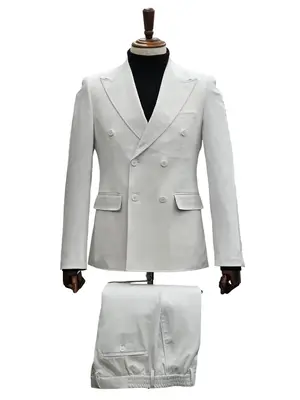 Stretch Fabric - Slim Fitted Suit - 