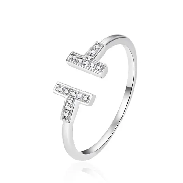 Agato AGT-R13W42 Silver Fashion Open Ring - Circuit: 57mm