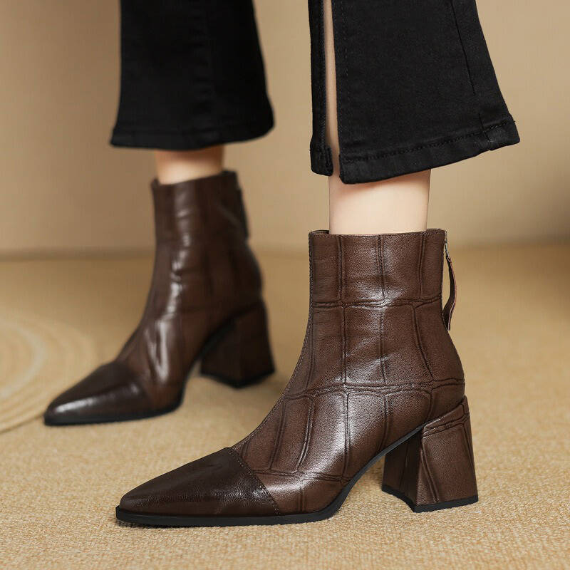 CHIKO Aintza Pointy Toe Block Heels Ankle Boots