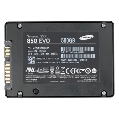 MZ7LN500HMJP Samsung 850 EVO Series 500GB 2.5-inch 6GB/s SATA 512MB Cache V-NAND 3bit MLC Solid State Drive