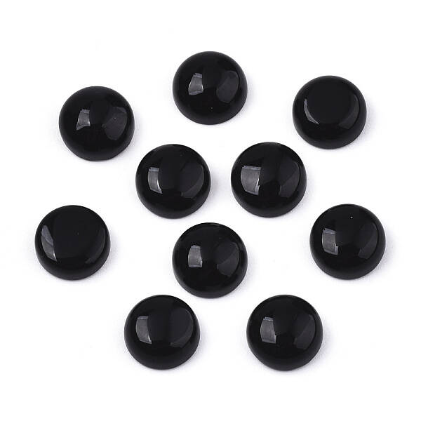 Natural Black Onyx Cabochons