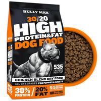 Bully Max 30/20 High Protein Dog Food 535 Calories per Cup with TruMune Technology, Supports Muscle Growth, Made in the USA, ...