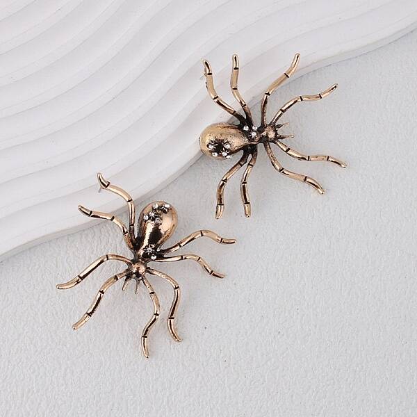 Alloy Rhinestone Stud Earrings