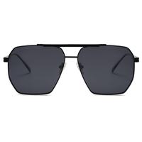 SOJOS Retro Oversized Square Polarized Sunglasses for Women and Men Vintage Shades UV400 Classic Large Metal Sun Glasses
