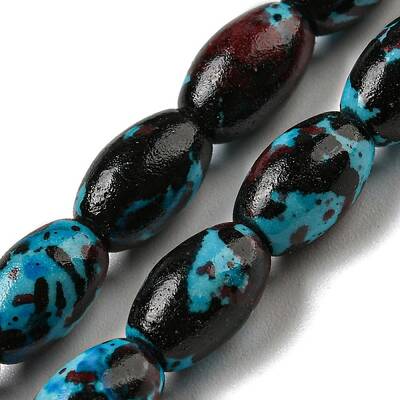 Spray Painted Synthetic Turquoise Beads Strands