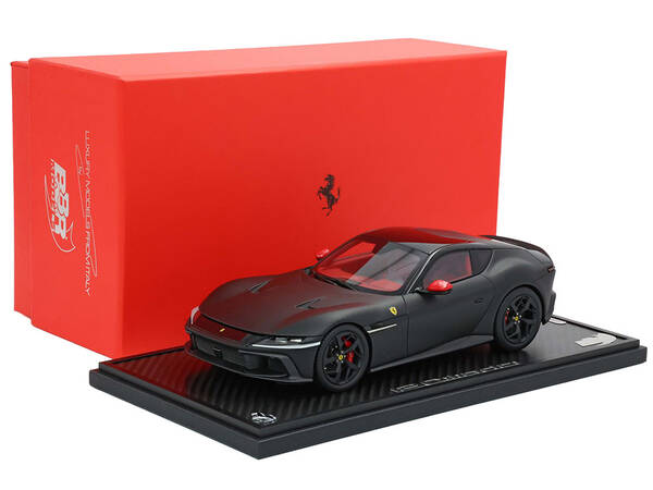 Ferrari 12Cilindri with Panoramic Roof Matt Black with DISPLAY CASE Limited Edition to 48 pieces Worldwide 1/18 Model Car by ...