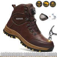 Steel Toe Shoes For Men Work Boots Puncture-Proof Safety Shoes Protective Working Shoes Male Footwear Security Sneakers New R...