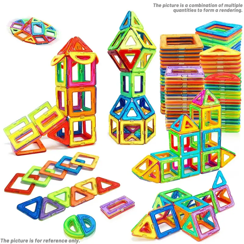 Random Color Tiles Building Blocks, Creative Constructor Set Toys, Educational Learning Toys, Building Toys for Boys Girls Bi...