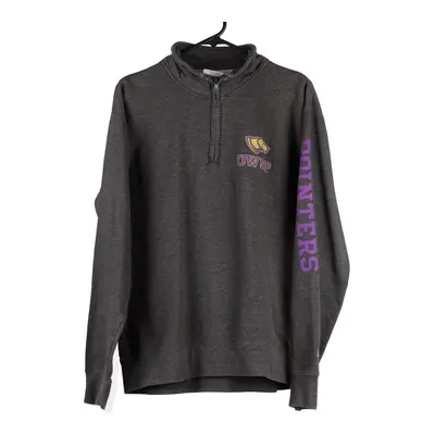 Champion 1/4 Zip - Large Grey Cotton Blend