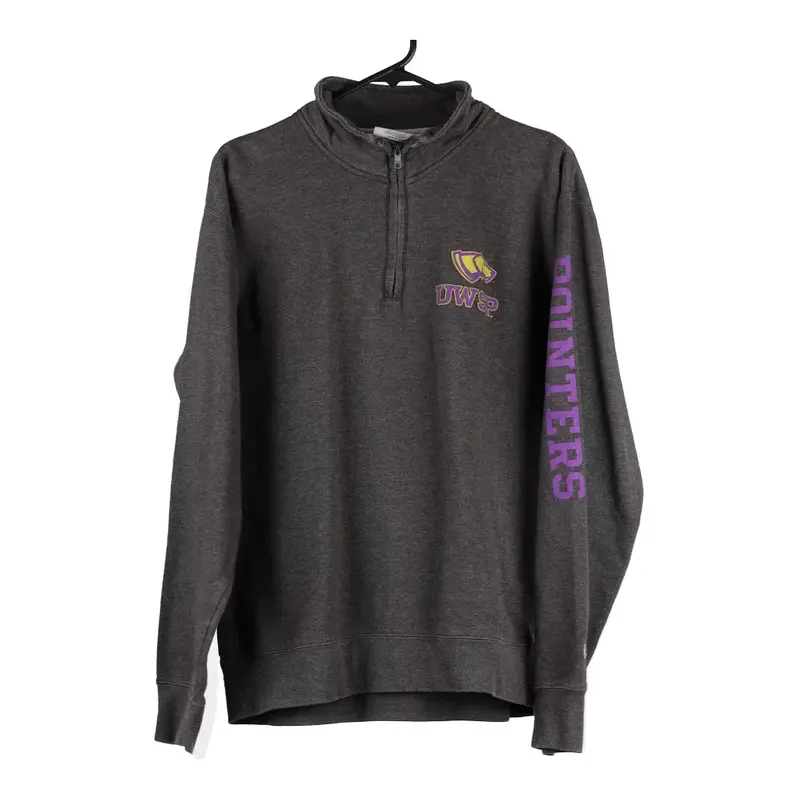 Champion 1/4 Zip - Large Grey Cotton Blend