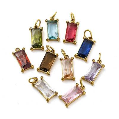 304 Stainless Steel Rhinestone Pendants