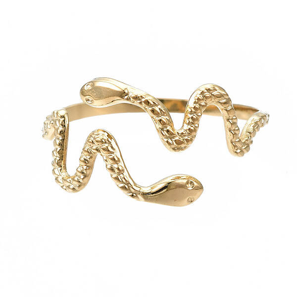 304 Stainless Steel Snake Wrap Open Cuff Ring