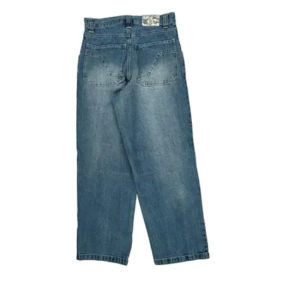 Hip Hop Infamous Gear Jeans - 32W 31L Blue Cotton Blend
