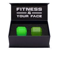 Jawzrsize Jaw Exerciser for Men - Pop N Go Guys Pack Intermediate Green and Advanced Green Jaw Trainer, Jaw Clenching Relief,...