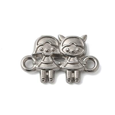 Non-Tarnish 304 Stainless Steel Girls Connector Charms