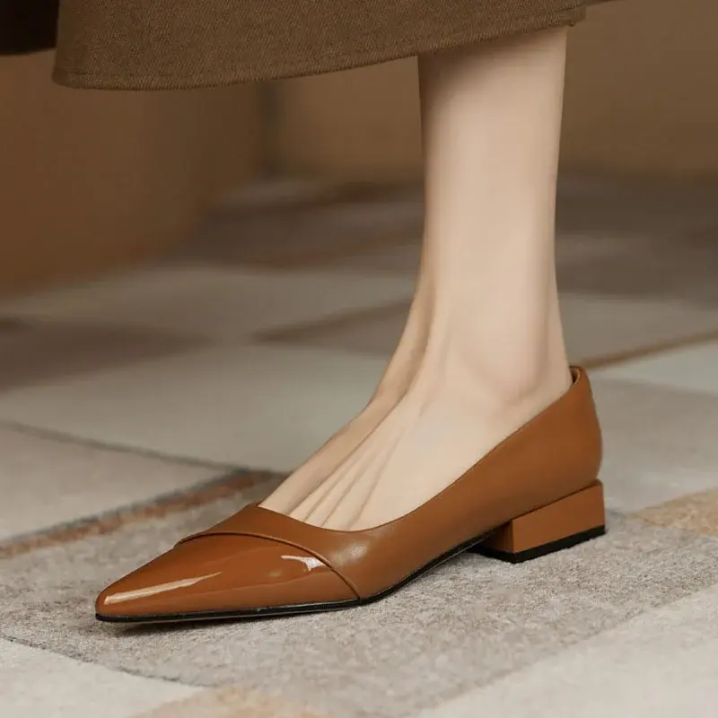 CHIKO Chela Pointy Toe Block Heels Pumps Shoes