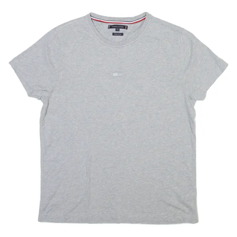 TOMMY HILFIGER Womens T-Shirt Grey Crew Neck M