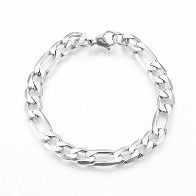 Tarnish Resistant 304 Stainless Steel Figaro Chain Bracelets