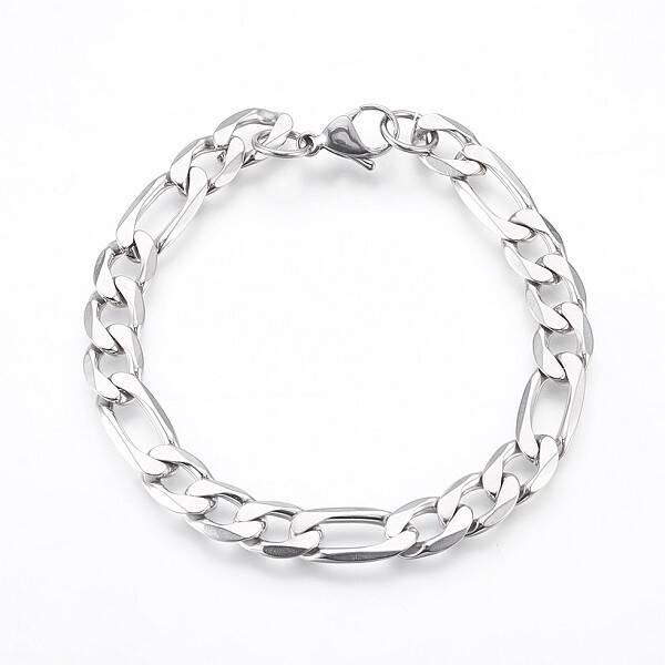 Tarnish Resistant 304 Stainless Steel Figaro Chain Bracelets