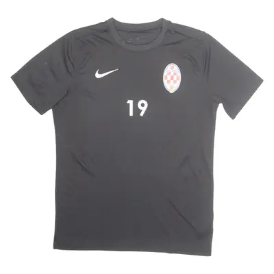 NIKE Hnk Adria Mens Football Shirt Jersey Black L