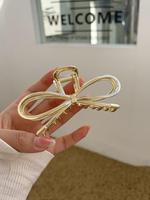 Women's Elegant Bowknot Design Hair Claw, Casual Hollow Out Design Hair Accessories for Women & Girls, Minimalist Headwear Su...