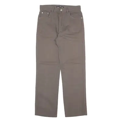 BIG WAYT Womens Trousers Grey Regular Straight W30 L30