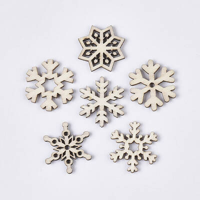 Christmas Theme Laser Cut Wood Shapes