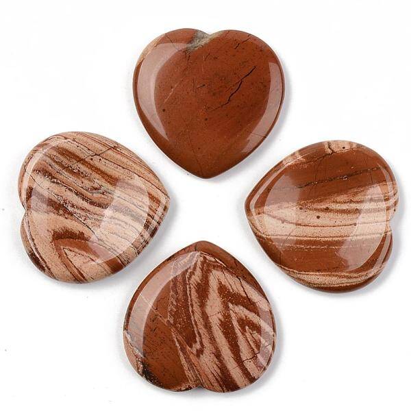 Natural Red Jasper Thumb Worry Stone
